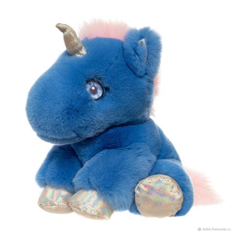 blue unicorn plush toy|More.